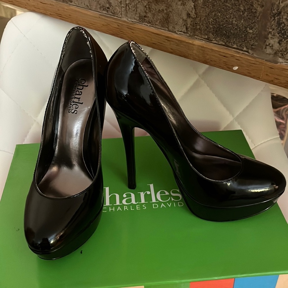Charles by Charles David patent stiletto